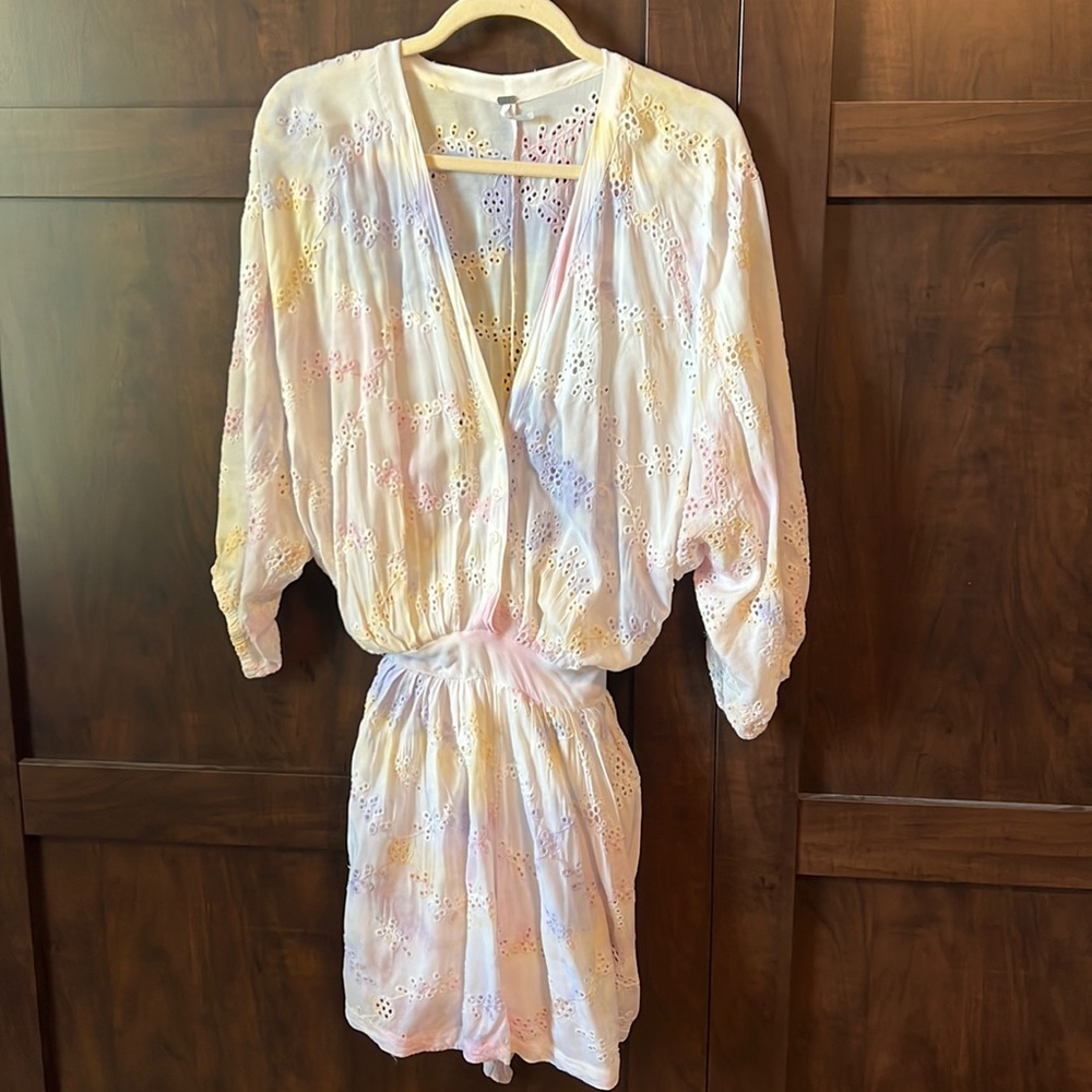 YFB romper eyelet tie dye